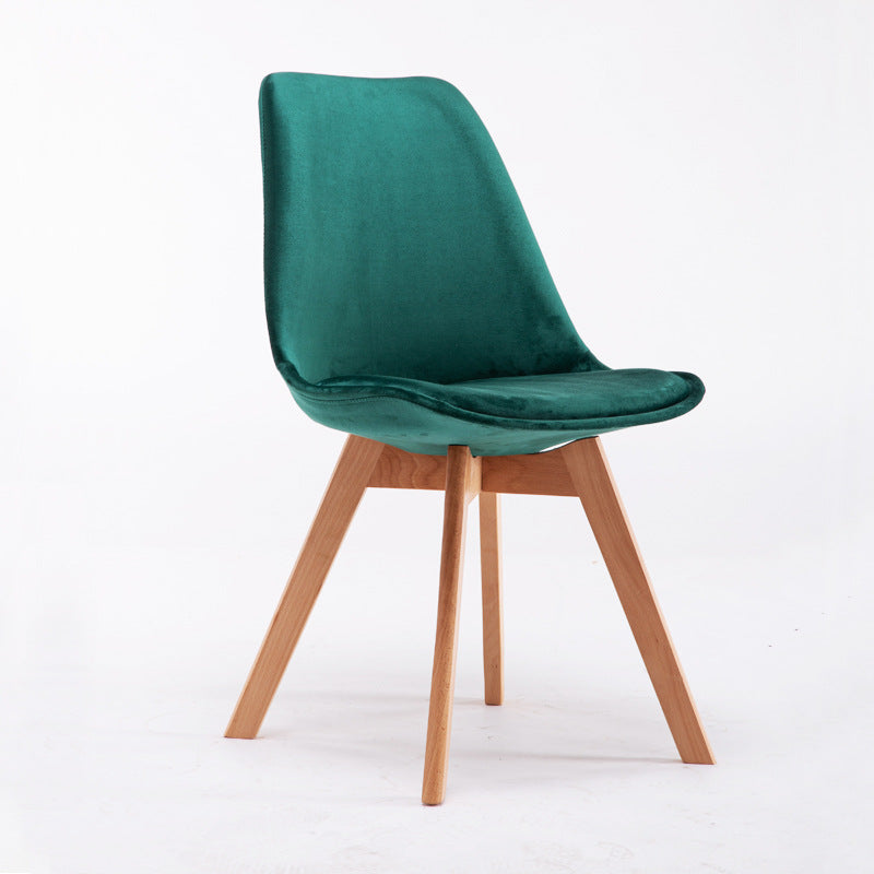 Scandinavian Wood Dining Kitchen Room Side Chair Solid Back Chair Blackish Green 1 Piece Clearhalo ' kitchen&dining_furn' 'Dining Chairs' 'Dining Tables & Seating' 'dining_chair' 'Furniture' 'furniture_dining_chair' 'Kitchen & Dining Furniture' 'kitchen' 4613181