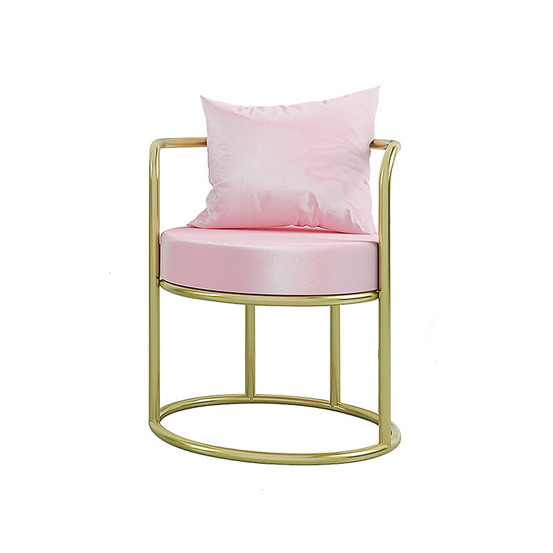 Nordic Style Metal Dining Room Chair Upholstered Arm Chairs for Restaurant Use Clearhalo ' kitchen&dining_furn' 'Dining Chairs' 'Dining Tables & Seating' 'dining_chair' 'furn' 'furn_dining_chair' 'Furniture' 'furniture_dining_chair' 'Kitchen & Dining Furniture' 'kitchen' 4613193