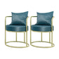 Nordic Style Metal Dining Room Chair Upholstered Arm Chairs for Restaurant Use Peacock Blue 2 Piece Set Clearhalo ' kitchen&dining_furn' 'Dining Chairs' 'Dining Tables & Seating' 'dining_chair' 'furn' 'furn_dining_chair' 'Furniture' 'furniture_dining_chair' 'Kitchen & Dining Furniture' 'kitchen' 4613204