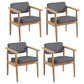 Farmhouse Rubberwood Open Back Arm Chair Matte Finish Leather Dining Chair Light Gray 4 Piece Set Natural Wood Clearhalo ' kitchen&dining_furn' 'Dining Chairs' 'Dining Tables & Seating' 'dining_chair' 'furn' 'furn_dining_chair' 'Furniture' 'furniture_dining_chair' 'Kitchen & Dining Furniture' 'kitchen' 4613212