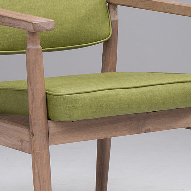 Farmhouse Rubberwood Open Back Arm Chair Matte Finish Leather Dining Chair Clearhalo ' kitchen&dining_furn' 'Dining Chairs' 'Dining Tables & Seating' 'dining_chair' 'furn' 'furn_dining_chair' 'Furniture' 'furniture_dining_chair' 'Kitchen & Dining Furniture' 'kitchen' 4613224