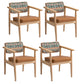 Farmhouse Rubberwood Open Back Arm Chair Matte Finish Leather Dining Chair Orange 4 Piece Set Natural Wood Clearhalo ' kitchen&dining_furn' 'Dining Chairs' 'Dining Tables & Seating' 'dining_chair' 'furn' 'furn_dining_chair' 'Furniture' 'furniture_dining_chair' 'Kitchen & Dining Furniture' 'kitchen' 4613227