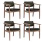 Farmhouse Rubberwood Open Back Arm Chair Matte Finish Leather Dining Chair Army Green 4 Piece Set Gray Clearhalo ' kitchen&dining_furn' 'Dining Chairs' 'Dining Tables & Seating' 'dining_chair' 'furn' 'furn_dining_chair' 'Furniture' 'furniture_dining_chair' 'Kitchen & Dining Furniture' 'kitchen' 4613236