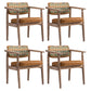 Farmhouse Rubberwood Open Back Arm Chair Matte Finish Leather Dining Chair Orange 4 Piece Set Gray Clearhalo ' kitchen&dining_furn' 'Dining Chairs' 'Dining Tables & Seating' 'dining_chair' 'furn' 'furn_dining_chair' 'Furniture' 'furniture_dining_chair' 'Kitchen & Dining Furniture' 'kitchen' 4613239