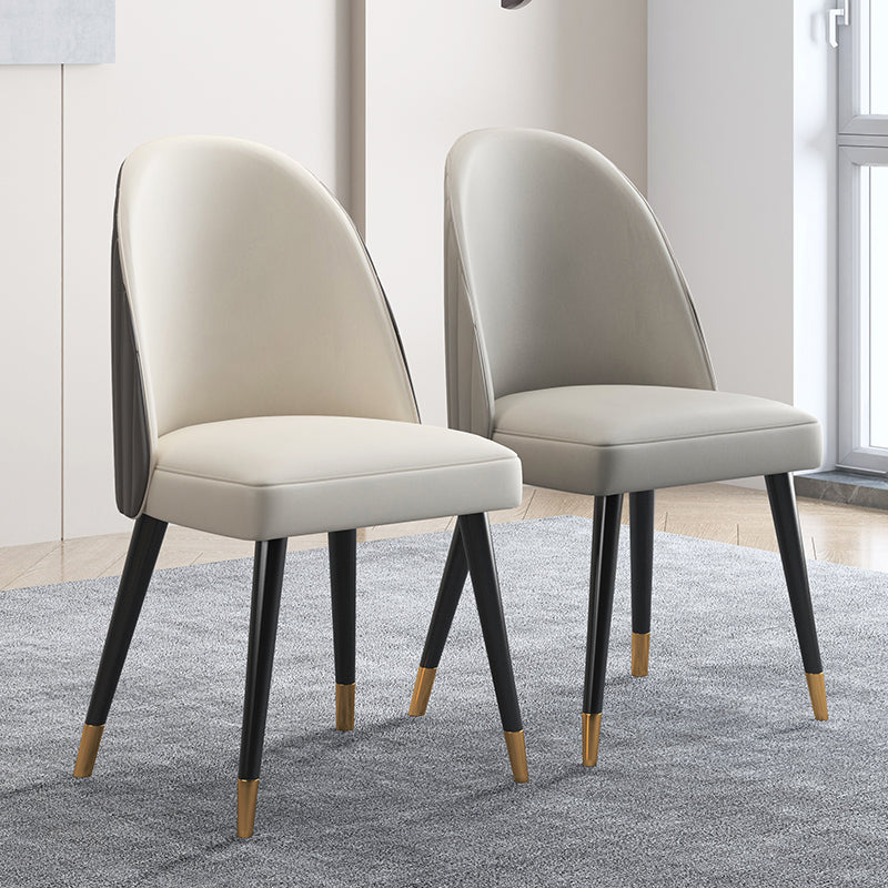 Contemporary Style Chair Dining Armless Chairs with Metal Legs for Kitchen Clearhalo ' kitchen&dining_furn' 'Dining Chairs' 'Dining Tables & Seating' 'dining_chair' 'furn' 'furn_dining_chair' 'Furniture' 'furniture_dining_chair' 'Kitchen & Dining Furniture' 'kitchen' 4613258