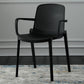 Scandinavian Plastic Dining Kitchen Room Arm Chair Solid Back Chair Black 1 Piece Clearhalo ' kitchen&dining_furn' 'Dining Chairs' 'Dining Tables & Seating' 'dining_chair' 'furn' 'furn_dining_chair' 'Furniture' 'furniture_dining_chair' 'Kitchen & Dining Furniture' 'kitchen' 4613261