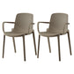 Scandinavian Plastic Dining Kitchen Room Arm Chair Solid Back Chair Camel 2 Piece Set Clearhalo ' kitchen&dining_furn' 'Dining Chairs' 'Dining Tables & Seating' 'dining_chair' 'furn' 'furn_dining_chair' 'Furniture' 'furniture_dining_chair' 'Kitchen & Dining Furniture' 'kitchen' 4613288