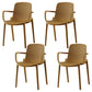 Scandinavian Plastic Dining Kitchen Room Arm Chair Solid Back Chair Ginger 4 Piece Set Clearhalo ' kitchen&dining_furn' 'Dining Chairs' 'Dining Tables & Seating' 'dining_chair' 'furn' 'furn_dining_chair' 'Furniture' 'furniture_dining_chair' 'Kitchen & Dining Furniture' 'kitchen' 4613292