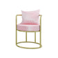 Glam Metal Dining Room Chairs Velvet Side Chair for Home Use Pink 1 Piece Clearhalo ' kitchen&dining_furn' 'Dining Chairs' 'Dining Tables & Seating' 'dining_chair' 'furn' 'furn_dining_chair' 'Furniture' 'furniture_dining_chair' 'Kitchen & Dining Furniture' 'kitchen' 4613301