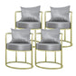 Glam Metal Dining Room Chairs Velvet Side Chair for Home Use Grey 4 Piece Set Clearhalo ' kitchen&dining_furn' 'Dining Chairs' 'Dining Tables & Seating' 'dining_chair' 'furn' 'furn_dining_chair' 'Furniture' 'furniture_dining_chair' 'Kitchen & Dining Furniture' 'kitchen' 4613311