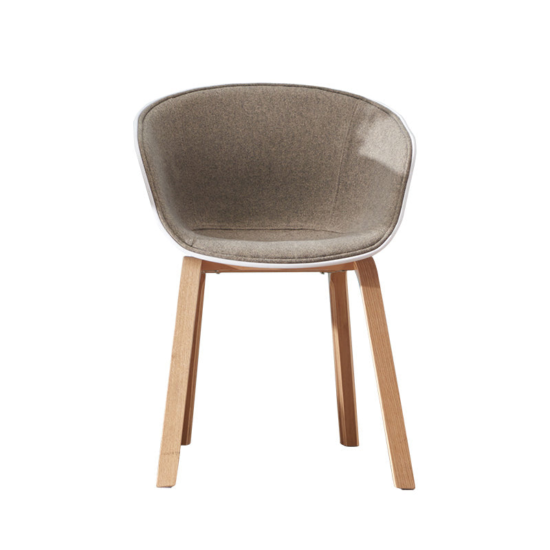 Contemporary Style Chair Dining Arm Chair with Wooden Legs for Kitchen Clearhalo ' kitchen&dining_furn' 'Dining Chairs' 'Dining Tables & Seating' 'dining_chair' 'furn' 'furn_dining_chair' 'Furniture' 'furniture_dining_chair' 'Kitchen & Dining Furniture' 'kitchen' 4613333