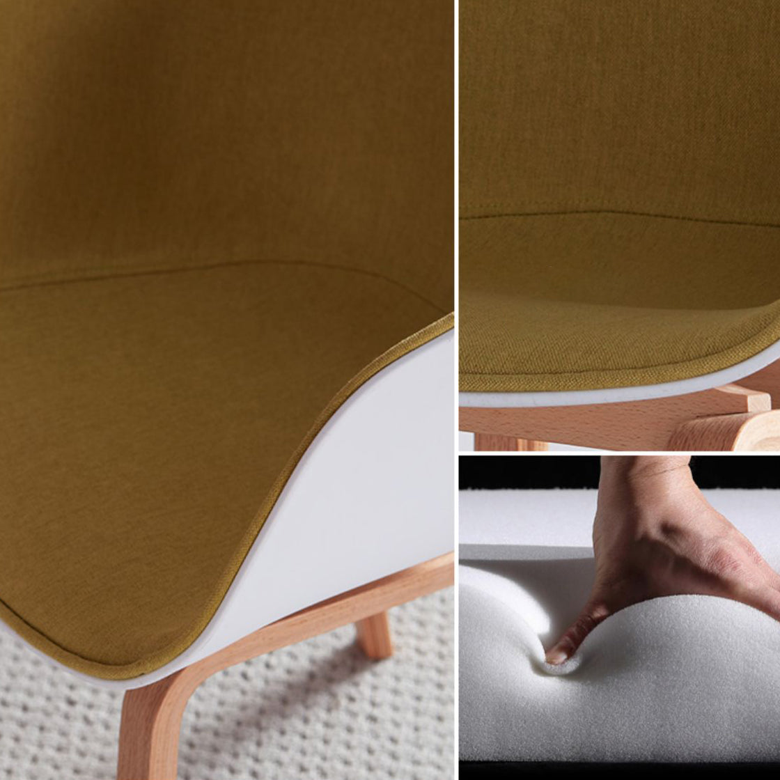 Contemporary Style Chair Dining Arm Chair with Wooden Legs for Kitchen Clearhalo ' kitchen&dining_furn' 'Dining Chairs' 'Dining Tables & Seating' 'dining_chair' 'furn' 'furn_dining_chair' 'Furniture' 'furniture_dining_chair' 'Kitchen & Dining Furniture' 'kitchen' 4613335