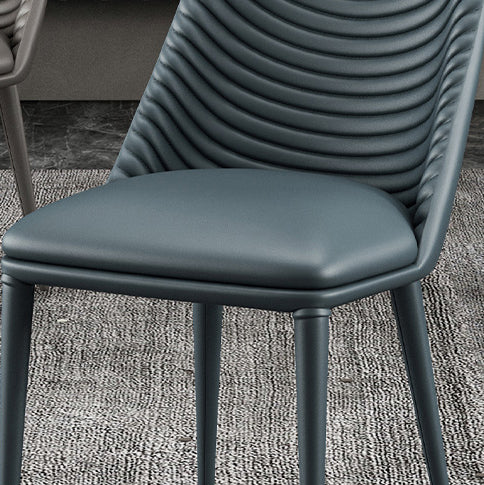 Designer Style Parsons Home Side Matte Finish Leather Dining Chair Clearhalo ' kitchen&dining_furn' 'Dining Chairs' 'Dining Tables & Seating' 'dining_chair' 'Furniture' 'furniture_dining_chair' 'Kitchen & Dining Furniture' 'kitchen' 4613360