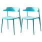 Scandinavian Plastic Dining Armless Chair Open Back Side Chair Blue 2 Piece Set Clearhalo ' kitchen&dining_furn' 'Dining Chairs' 'Dining Tables & Seating' 'dining_chair' 'furn' 'furn_dining_chair' 'Furniture' 'furniture_dining_chair' 'Kitchen & Dining Furniture' 'kitchen' 4613380