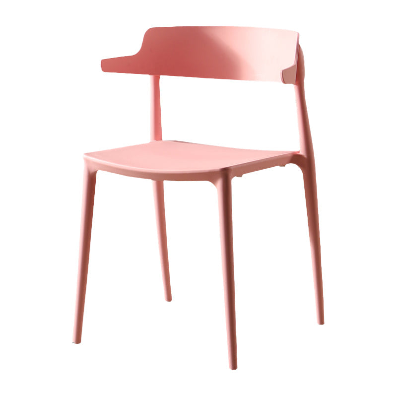 Scandinavian Plastic Dining Armless Chair Open Back Side Chair Clearhalo ' kitchen&dining_furn' 'Dining Chairs' 'Dining Tables & Seating' 'dining_chair' 'furn' 'furn_dining_chair' 'Furniture' 'furniture_dining_chair' 'Kitchen & Dining Furniture' 'kitchen' 4613381