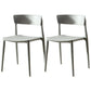Scandinavian Plastic Dining Armless Chair Open Back Side Chair Grey 2 Piece Set Clearhalo ' kitchen&dining_furn' 'Dining Chairs' 'Dining Tables & Seating' 'dining_chair' 'furn' 'furn_dining_chair' 'Furniture' 'furniture_dining_chair' 'Kitchen & Dining Furniture' 'kitchen' 4613384