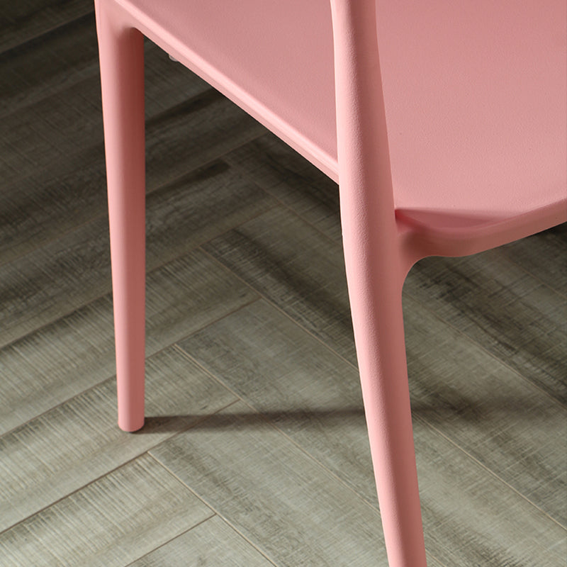 Scandinavian Plastic Dining Armless Chair Open Back Side Chair Clearhalo ' kitchen&dining_furn' 'Dining Chairs' 'Dining Tables & Seating' 'dining_chair' 'furn' 'furn_dining_chair' 'Furniture' 'furniture_dining_chair' 'Kitchen & Dining Furniture' 'kitchen' 4613385