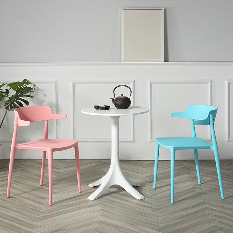 Scandinavian Plastic Dining Armless Chair Open Back Side Chair Clearhalo ' kitchen&dining_furn' 'Dining Chairs' 'Dining Tables & Seating' 'dining_chair' 'furn' 'furn_dining_chair' 'Furniture' 'furniture_dining_chair' 'Kitchen & Dining Furniture' 'kitchen' 4613388