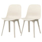 Scandinavian Armless Solid Back Chair Plastic Dining Side Chairs Gray-White 2 Piece Set Clearhalo ' kitchen&dining_furn' 'Dining Chairs' 'Dining Tables & Seating' 'dining_chair' 'furn' 'furn_dining_chair' 'Furniture' 'furniture_dining_chair' 'Kitchen & Dining Furniture' 'kitchen' 4613400