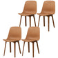 Scandinavian Armless Solid Back Chair Plastic Dining Side Chairs Coffee 4 Piece Set Clearhalo ' kitchen&dining_furn' 'Dining Chairs' 'Dining Tables & Seating' 'dining_chair' 'furn' 'furn_dining_chair' 'Furniture' 'furniture_dining_chair' 'Kitchen & Dining Furniture' 'kitchen' 4613406