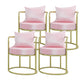 Nordic Style Metal Dining Room Chairs Velvet Dining Chair for Restaurant Use Pink 4 Piece Set Clearhalo ' kitchen&dining_furn' 'Dining Chairs' 'Dining Tables & Seating' 'dining_chair' 'furn' 'furn_dining_chair' 'Furniture' 'furniture_dining_chair' 'Kitchen & Dining Furniture' 'kitchen' 4613417