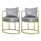 Nordic Style Metal Dining Room Chairs Velvet Dining Chair for Restaurant Use Grey 2 Piece Set Clearhalo ' kitchen&dining_furn' 'Dining Chairs' 'Dining Tables & Seating' 'dining_chair' 'furn' 'furn_dining_chair' 'Furniture' 'furniture_dining_chair' 'Kitchen & Dining Furniture' 'kitchen' 4613421