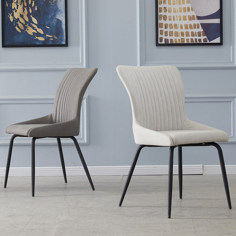 Modern Leather Living Room Side Chair Parsons Matte Finish Dining Chair Clearhalo ' kitchen&dining_furn' 'Dining Chairs' 'Dining Tables & Seating' 'dining_chair' 'furn' 'furn_dining_chair' 'Furniture' 'furniture_dining_chair' 'Kitchen & Dining Furniture' 'kitchen' 4613439