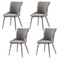 Modern Leather Living Room Side Chair Parsons Matte Finish Dining Chair Dark Gray 4 Piece Set Clearhalo ' kitchen&dining_furn' 'Dining Chairs' 'Dining Tables & Seating' 'dining_chair' 'furn' 'furn_dining_chair' 'Furniture' 'furniture_dining_chair' 'Kitchen & Dining Furniture' 'kitchen' 4613440