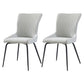 Modern Leather Living Room Side Chair Parsons Matte Finish Dining Chair Light Gray 2 Piece Set Clearhalo ' kitchen&dining_furn' 'Dining Chairs' 'Dining Tables & Seating' 'dining_chair' 'furn' 'furn_dining_chair' 'Furniture' 'furniture_dining_chair' 'Kitchen & Dining Furniture' 'kitchen' 4613443