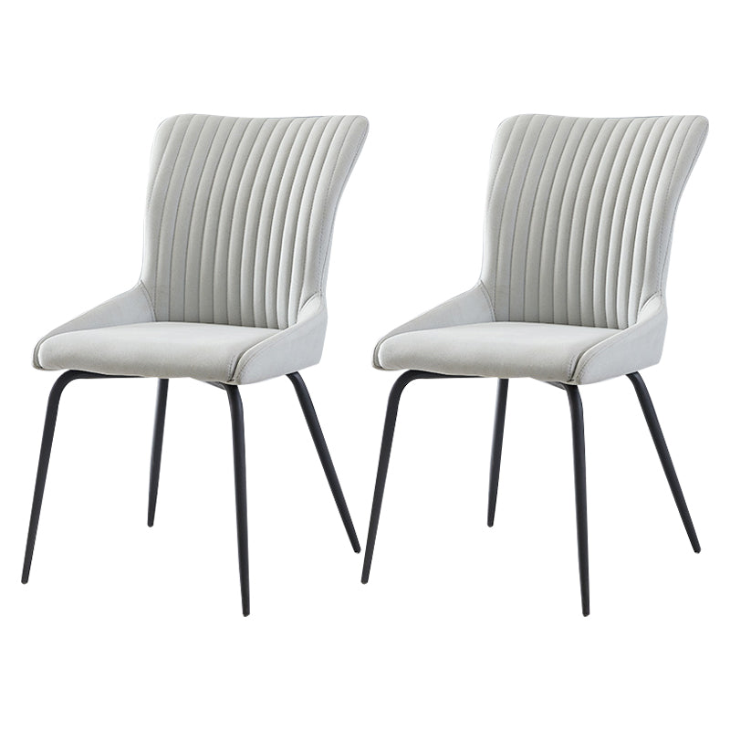 Modern Leather Living Room Side Chair Parsons Matte Finish Dining Chair Light Gray 2 Piece Set Clearhalo ' kitchen&dining_furn' 'Dining Chairs' 'Dining Tables & Seating' 'dining_chair' 'furn' 'furn_dining_chair' 'Furniture' 'furniture_dining_chair' 'Kitchen & Dining Furniture' 'kitchen' 4613443