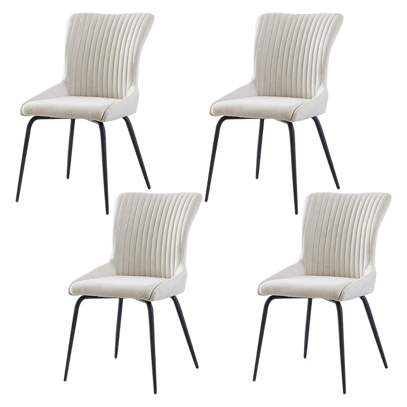 Modern Leather Living Room Side Chair Parsons Matte Finish Dining Chair White 4 Piece Set Clearhalo ' kitchen&dining_furn' 'Dining Chairs' 'Dining Tables & Seating' 'dining_chair' 'furn' 'furn_dining_chair' 'Furniture' 'furniture_dining_chair' 'Kitchen & Dining Furniture' 'kitchen' 4613451