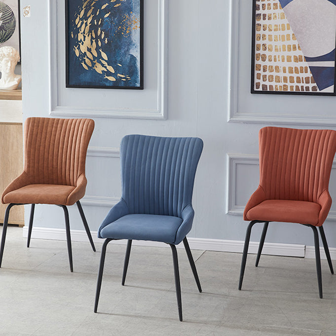 Modern Leather Living Room Side Chair Parsons Matte Finish Dining Chair Clearhalo ' kitchen&dining_furn' 'Dining Chairs' 'Dining Tables & Seating' 'dining_chair' 'furn' 'furn_dining_chair' 'Furniture' 'furniture_dining_chair' 'Kitchen & Dining Furniture' 'kitchen' 4613453