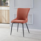 Modern Leather Living Room Side Chair Parsons Matte Finish Dining Chair Orange 1 Piece Clearhalo ' kitchen&dining_furn' 'Dining Chairs' 'Dining Tables & Seating' 'dining_chair' 'furn' 'furn_dining_chair' 'Furniture' 'furniture_dining_chair' 'Kitchen & Dining Furniture' 'kitchen' 4613454