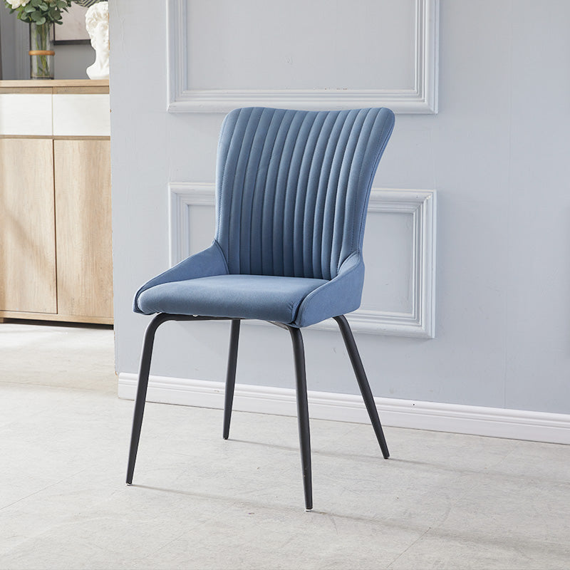 Modern Leather Living Room Side Chair Parsons Matte Finish Dining Chair Blue 1 Piece Clearhalo ' kitchen&dining_furn' 'Dining Chairs' 'Dining Tables & Seating' 'dining_chair' 'furn' 'furn_dining_chair' 'Furniture' 'furniture_dining_chair' 'Kitchen & Dining Furniture' 'kitchen' 4613457