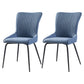 Modern Leather Living Room Side Chair Parsons Matte Finish Dining Chair Blue 2 Piece Set Clearhalo ' kitchen&dining_furn' 'Dining Chairs' 'Dining Tables & Seating' 'dining_chair' 'furn' 'furn_dining_chair' 'Furniture' 'furniture_dining_chair' 'Kitchen & Dining Furniture' 'kitchen' 4613458