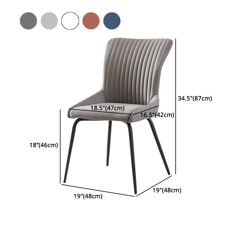 Modern Leather Living Room Side Chair Parsons Matte Finish Dining Chair Clearhalo ' kitchen&dining_furn' 'Dining Chairs' 'Dining Tables & Seating' 'dining_chair' 'furn' 'furn_dining_chair' 'Furniture' 'furniture_dining_chair' 'Kitchen & Dining Furniture' 'kitchen' 4613460