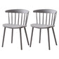Scandinavian Plastic Dining Kitchen Room Chair Windsor Back Side Chair Grey 2 Piece Set Clearhalo ' kitchen&dining_furn' 'Dining Chairs' 'Dining Tables & Seating' 'dining_chair' 'furn' 'furn_dining_chair' 'Furniture' 'furniture_dining_chair' 'Kitchen & Dining Furniture' 'kitchen' 4613469