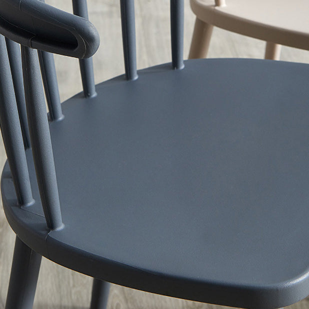 Scandinavian Plastic Dining Kitchen Room Chair Windsor Back Side Chair Clearhalo ' kitchen&dining_furn' 'Dining Chairs' 'Dining Tables & Seating' 'dining_chair' 'furn' 'furn_dining_chair' 'Furniture' 'furniture_dining_chair' 'Kitchen & Dining Furniture' 'kitchen' 4613474