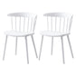 Scandinavian Plastic Dining Kitchen Room Chair Windsor Back Side Chair White 2 Piece Set Clearhalo ' kitchen&dining_furn' 'Dining Chairs' 'Dining Tables & Seating' 'dining_chair' 'furn' 'furn_dining_chair' 'Furniture' 'furniture_dining_chair' 'Kitchen & Dining Furniture' 'kitchen' 4613475