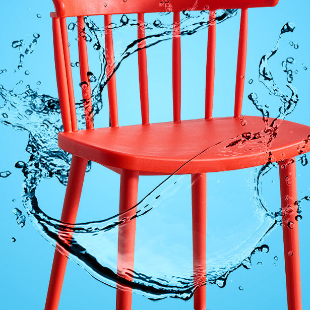 Scandinavian Plastic Dining Kitchen Room Chair Windsor Back Side Chair Clearhalo ' kitchen&dining_furn' 'Dining Chairs' 'Dining Tables & Seating' 'dining_chair' 'furn' 'furn_dining_chair' 'Furniture' 'furniture_dining_chair' 'Kitchen & Dining Furniture' 'kitchen' 4613476