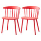 Scandinavian Plastic Dining Kitchen Room Chair Windsor Back Side Chair Red 2 Piece Set Clearhalo ' kitchen&dining_furn' 'Dining Chairs' 'Dining Tables & Seating' 'dining_chair' 'furn' 'furn_dining_chair' 'Furniture' 'furniture_dining_chair' 'Kitchen & Dining Furniture' 'kitchen' 4613481