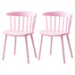 Scandinavian Plastic Dining Kitchen Room Chair Windsor Back Side Chair Pink 2 Piece Set Clearhalo ' kitchen&dining_furn' 'Dining Chairs' 'Dining Tables & Seating' 'dining_chair' 'furn' 'furn_dining_chair' 'Furniture' 'furniture_dining_chair' 'Kitchen & Dining Furniture' 'kitchen' 4613488