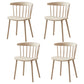 Scandinavian Plastic Dining Kitchen Room Chair Windsor Back Side Chair Khaki 4 Piece Set Clearhalo ' kitchen&dining_furn' 'Dining Chairs' 'Dining Tables & Seating' 'dining_chair' 'furn' 'furn_dining_chair' 'Furniture' 'furniture_dining_chair' 'Kitchen & Dining Furniture' 'kitchen' 4613495