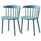 Scandinavian Plastic Dining Kitchen Room Chair Windsor Back Side Chair Airy Blue 2 Piece Set Clearhalo ' kitchen&dining_furn' 'Dining Chairs' 'Dining Tables & Seating' 'dining_chair' 'furn' 'furn_dining_chair' 'Furniture' 'furniture_dining_chair' 'Kitchen & Dining Furniture' 'kitchen' 4613497