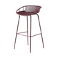 Nordic Metal Low Back Barstool Simple Indoor Tall Stool with Plastic Seat Purple 1 Piece Clearhalo 'Bar Furniture' 'Bar Stools' 'bar_stools' 'furn' 'furn_bar_stools' 'furniture_bar_stools' 'Kitchen & Dining Furniture' 'kitchen&dining_furn' 'kitchen' 'kitchen_furn' Furniture' 4615455