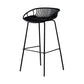 Nordic Metal Low Back Barstool Simple Indoor Tall Stool with Plastic Seat Black 1 Piece Clearhalo 'Bar Furniture' 'Bar Stools' 'bar_stools' 'furn' 'furn_bar_stools' 'furniture_bar_stools' 'Kitchen & Dining Furniture' 'kitchen&dining_furn' 'kitchen' 'kitchen_furn' Furniture' 4615457