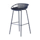 Nordic Metal Low Back Barstool Simple Indoor Tall Stool with Plastic Seat Blue 1 Piece Clearhalo 'Bar Furniture' 'Bar Stools' 'bar_stools' 'furn' 'furn_bar_stools' 'furniture_bar_stools' 'Kitchen & Dining Furniture' 'kitchen&dining_furn' 'kitchen' 'kitchen_furn' Furniture' 4615459