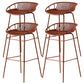 Nordic Metal Low Back Barstool Simple Indoor Tall Stool with Plastic Seat Orange 4 Piece Set Clearhalo 'Bar Furniture' 'Bar Stools' 'bar_stools' 'furn' 'furn_bar_stools' 'furniture_bar_stools' 'Kitchen & Dining Furniture' 'kitchen&dining_furn' 'kitchen' 'kitchen_furn' Furniture' 4615470