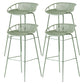 Nordic Metal Low Back Barstool Simple Indoor Tall Stool with Plastic Seat Green 4 Piece Set Clearhalo 'Bar Furniture' 'Bar Stools' 'bar_stools' 'furn' 'furn_bar_stools' 'furniture_bar_stools' 'Kitchen & Dining Furniture' 'kitchen&dining_furn' 'kitchen' 'kitchen_furn' Furniture' 4615471