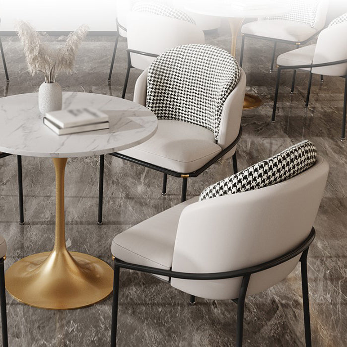 Glam Style 1/3/5 Pieces Dining Set with Stone Top Dining Furniture Set for Living Room Clearhalo 'Dining Room Sets' 'Dining Tables & Seating' 'dining_room_set' 'furn' 'furn_dining_room_set' 'Furniture' 'furniture_dining_room_set' 'Kitchen & Dining Furniture' 'kitchen&dining_furn' 'kitchen' 4616285